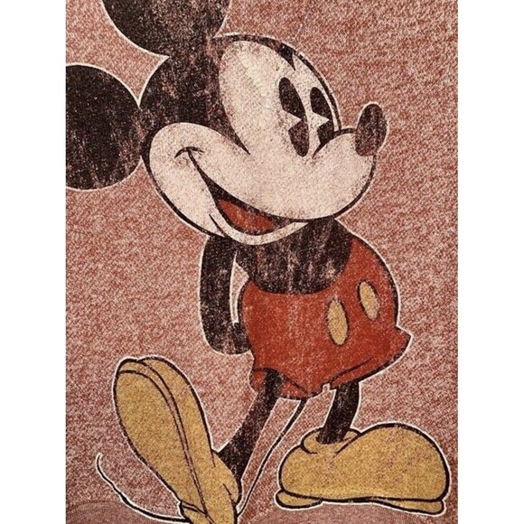 Disney Parks Mickey Mouse Long Sleeve Distressed Sweater Top Women Size Medium - Picture 3 of 8